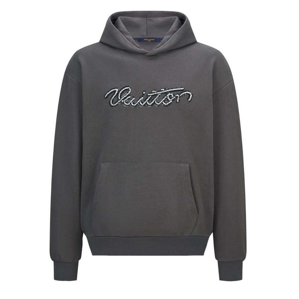 LOUIS VUITTON, EMBELLISHED SIGNATURE HOODIE SS26.   Mod. 1AJCFQ